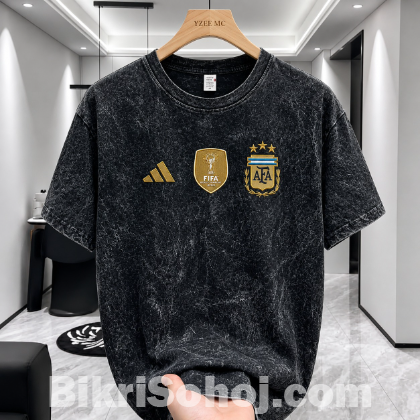 ACID WASH DROP SHOULDER T-SHIRT